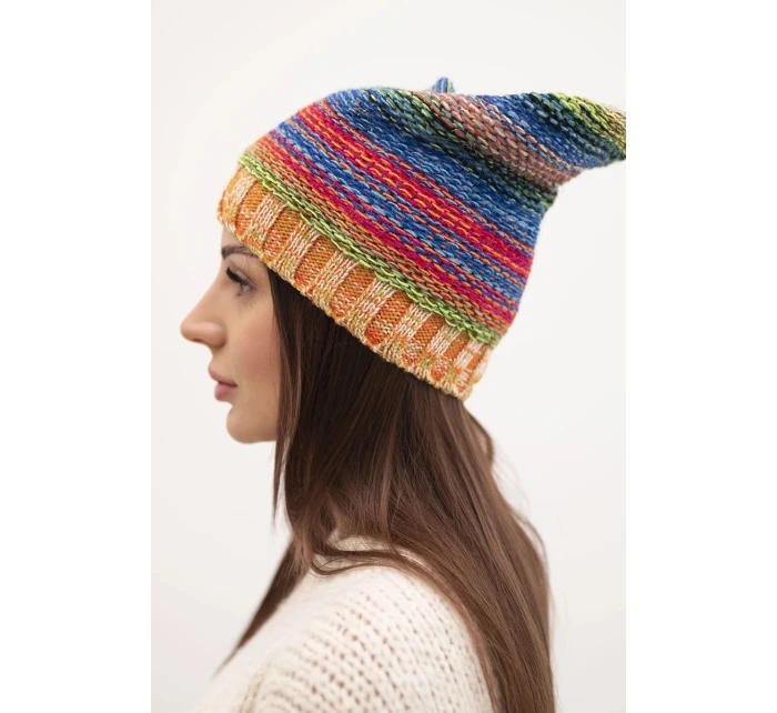 Čepice s fleecem Krystyna K207 neonově zelená+žlutá