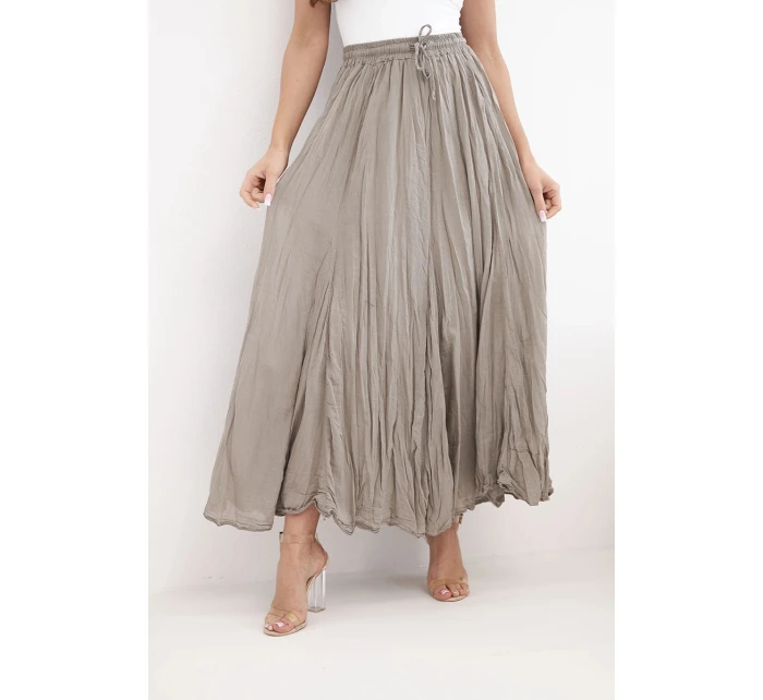 Dámská maxi bavlněná sukně s gumou v pase fango