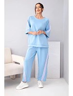 Dámský komplet máslový z viskózy mikina a kalhoty s lampasy béžový Dámský komplet máslový z viskózy mikina a kalhoty s lampasy béžový