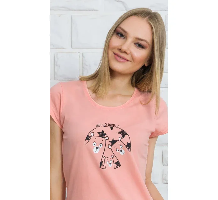 Dámské pyžamo kapri Hello world Dámské pyžamo kapri Hello world