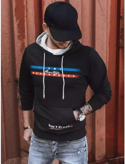 Pánská mikina s potiskem černá Dstreet model 21966176 - FashionStreet Pánská mikina s potiskem černá Dstreet model 21966176 - FashionStreet