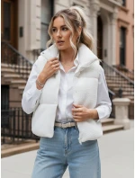 Dámská krémová vesta z ovčí kůže BEEWARM FashionStreet TY3801