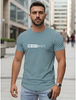 Pánské streetwearové tričko s klasickým potiskem petrol FashionStreet NX5122R Pánské streetwearové tričko s klasickým potiskem petrol FashionStreet NX5122R