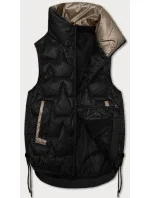 Černá krátká dámská vesta se stahovacími boky model 20867413 - S'WEST