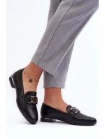 Dámské mokasíny s ozdobou černá model 21636073 - SERGIO LEONE
