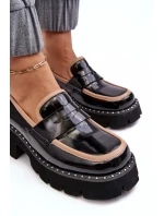 Kožené dámské mokasíny D&A model 21636756 černé - S.Barski