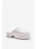 Dámské Žabky Na Masivní Podrážce Big Star NN274015 Bílé