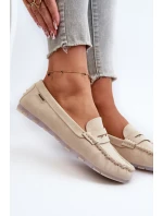 Dámské Mokasíny Z Eko Kůže Světle Bežové model 21660889 - Boto Dámské Mokasíny Z Eko Kůže Světle Bežové model 21660889 - Boto