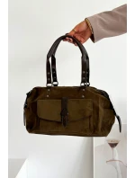 Kabelka z eko semiše Khaki model 21728353 - Boto