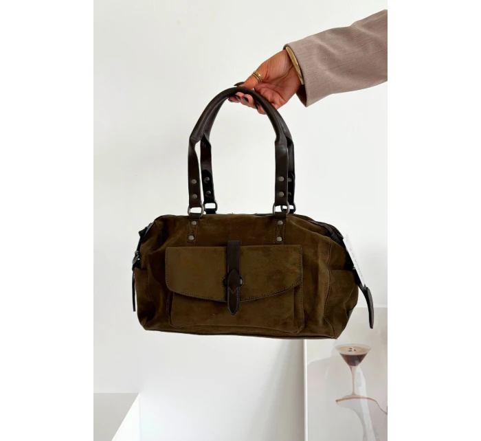 Kabelka z eko semiše Khaki model 21728353 - Boto