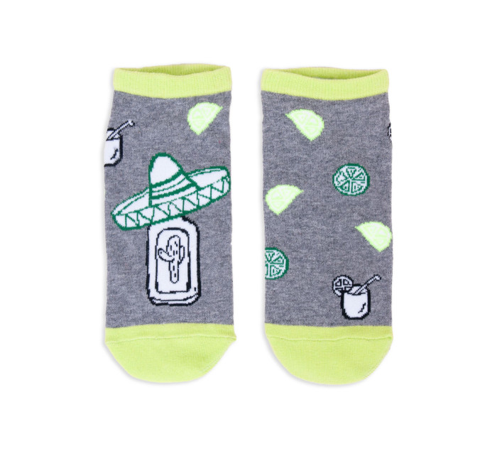 Yoclub Kotníkové bavlněné ponožky vzory barev SK-86/UNI/04 Grey