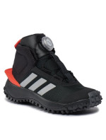 Junior zateplené kotníkové boty  K Černá s červenou  model 19313522 - ADIDAS