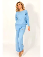 Dámské kalhoty Comfort fit blue - MM FASHION Dámské kalhoty Comfort fit blue - MM FASHION