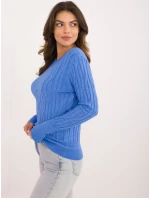 Sweter AT SW niebieski model 20493464 - FPrice Sweter AT SW niebieski model 20493464 - FPrice