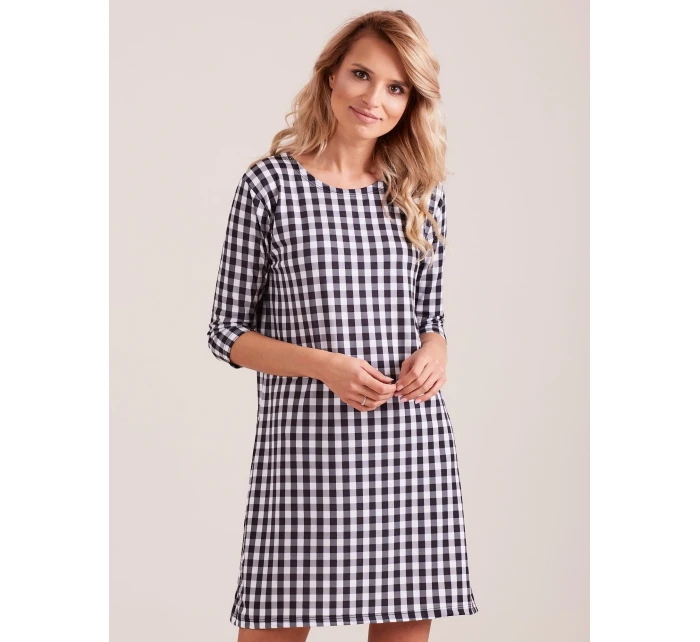 Šaty EN SK 4335.08 černá a bílá