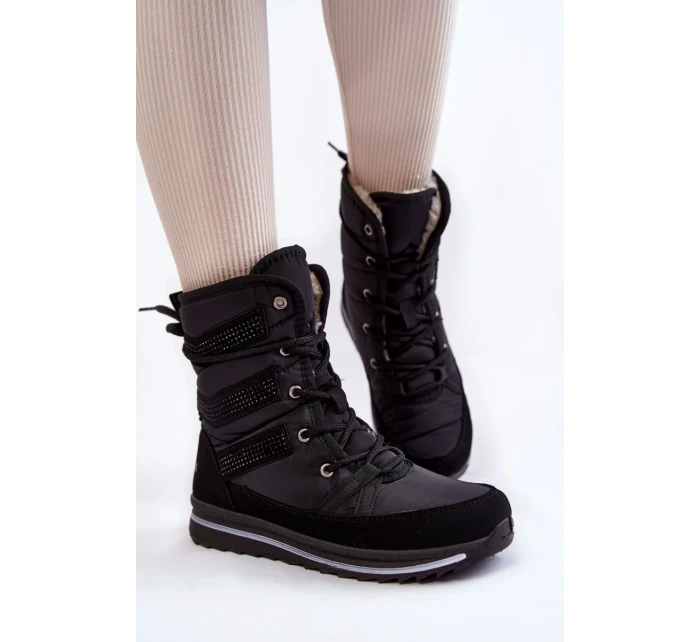 Dámské šněrovací boty do sněhu Progress PROGJ-22-134 Černé Dámské šněrovací boty do sněhu Progress PROGJ-22-134 Černé