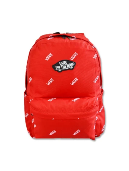 Vans New Skool Backpack 20L True Red Školní batoh pro mládež - VN0006280PZ1 Vans New Skool Backpack 20L True Red Školní batoh pro mládež - VN0006280PZ1