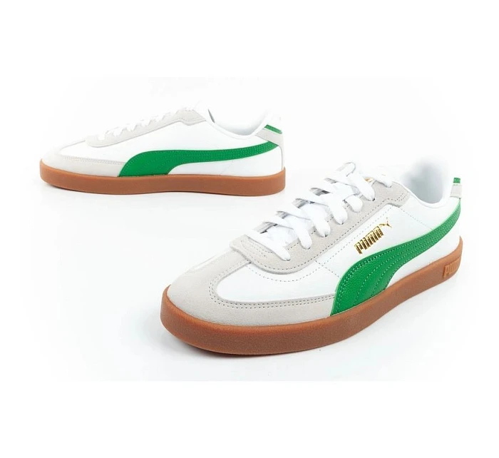 Puma pánské sportovní boty Club II Era tenisky kožené bílé šedozelené