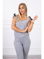 s nápisem šedý model 18743246 - K-Fashion