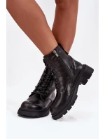 Kožené workery dámské zateplené Big Star model 21708634 Černé - Big Star Shoes Kožené workery dámské zateplené Big Star model 21708634 Černé - Big Star Shoes