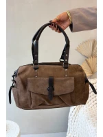 Kabelka z eko semiše tmavě béžová model 21728351 - Boto