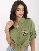 Koszula DHJ KS  khaki model 21129473 - FPrice