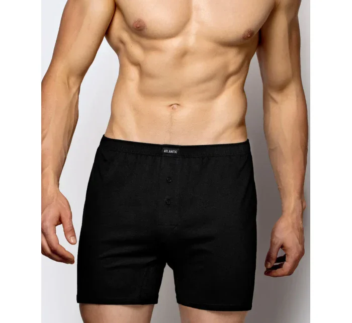 Pánské klasické boxerky s model 20070793 2PACK černé - Atlantic