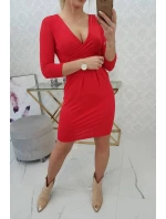 Těhotenské šaty 8317 červené - Kesi