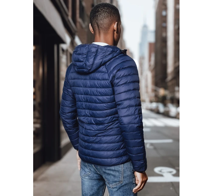 Pánská přechodná prošívaná tmavě modrá bunda FashionStreet TX4408 Pánská přechodná prošívaná tmavě modrá bunda FashionStreet TX4408