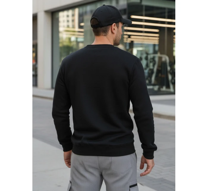 Pánská základní černá mikina FashionStreet BX5882