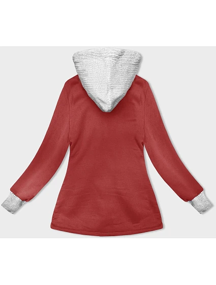 Červená dámská mikina se kapucí model 18966890 - LHD