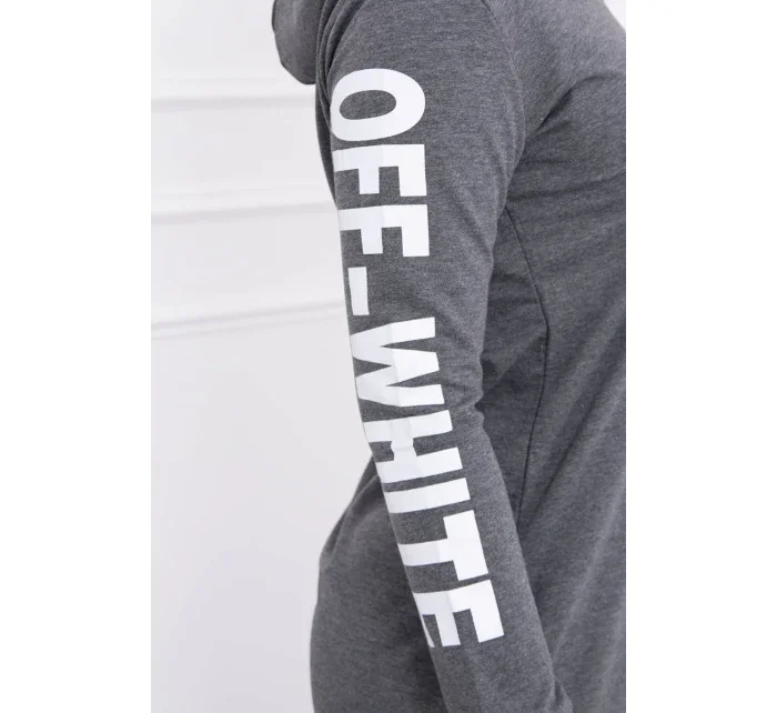Off White šaty graphite melange Off White šaty graphite melange