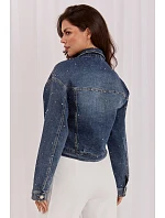 džínová bunda model 230177 Italy Moda džínová bunda model 230177 Italy Moda