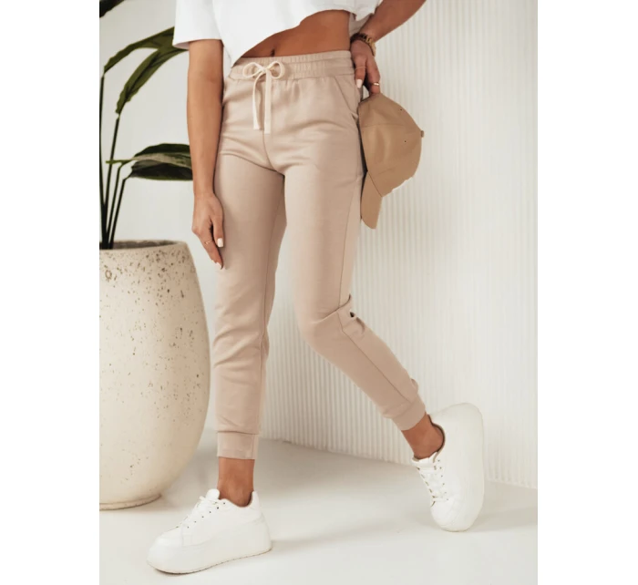 MILA dámské tepláky béžové FashionStreet UY1824