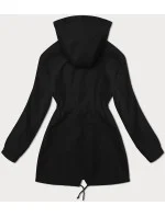 Černo-šedá tenká oboustranná dámská bunda parka (16M9081M-392C)