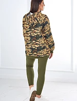 3dílná souprava Vřesoviště halenka, top a legíny khaki + béžová