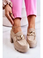 Elegantní boty se zlatým zdobením Světle béžová model 21583105 - Boto Elegantní boty se zlatým zdobením Světle béžová model 21583105 - Boto