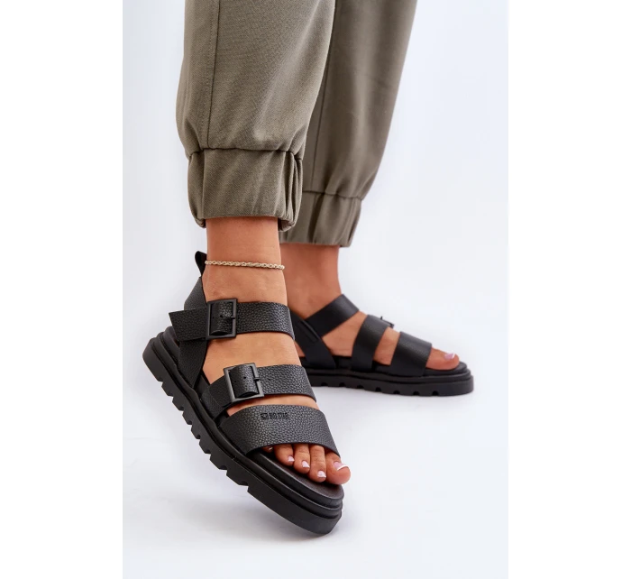 Dámské sandály z ekokože Big Star model 21653814 Černé - Big Star Shoes