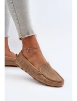 Dámské semišové mokasíny tmavě béžové model 21653934 - Boto Dámské semišové mokasíny tmavě béžové model 21653934 - Boto