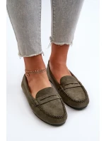 Dámské semišové mokasíny tmavě béžové Ranica