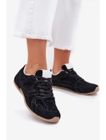 Dámské Sportovní Boty Z Eko Semiše Černé model 21701308 - Boto Dámské Sportovní Boty Z Eko Semiše Černé model 21701308 - Boto