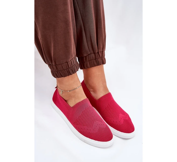 Dámské slip-on tenisky Big Star – fuchsiové Dámské slip-on tenisky Big Star – fuchsiové