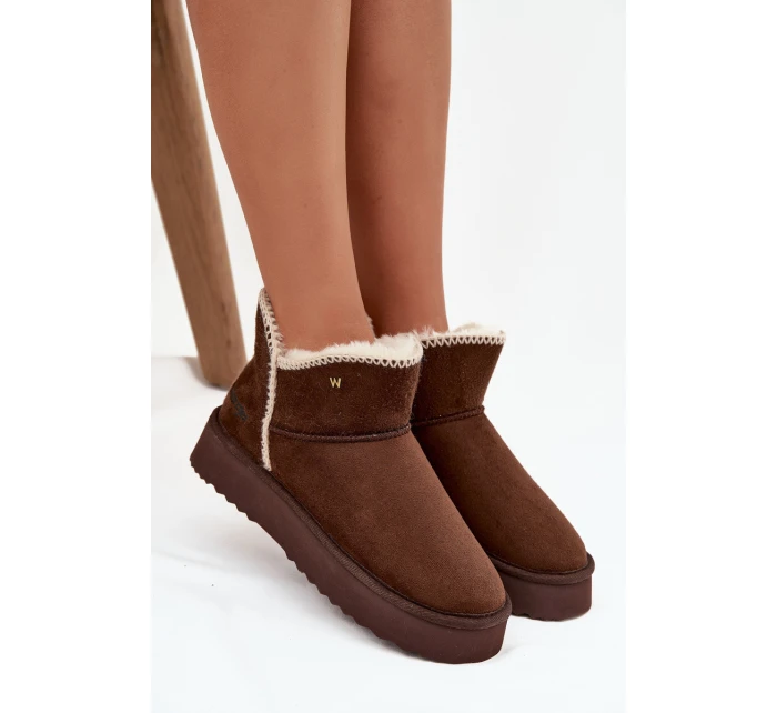 Dámské sněhule Wrangler na platformě – čokoládová Dámské sněhule Wrangler na platformě – čokoládová