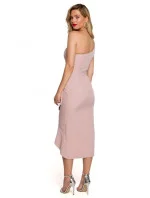 Dámské šaty model 19672755 na jedno rameno lahvově zelené - Makover