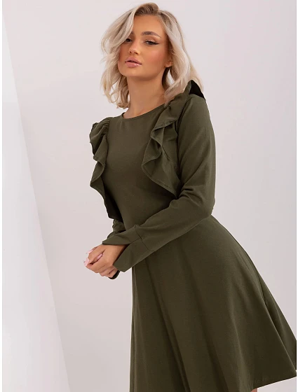 Dámské šaty EM SK HW 20 model 22270407 khaki Lily Rose - FPrice Dámské šaty EM SK HW 20 model 22270407 khaki Lily Rose - FPrice