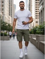 Pánské klasické bílé tričko FashionStreet RX5674