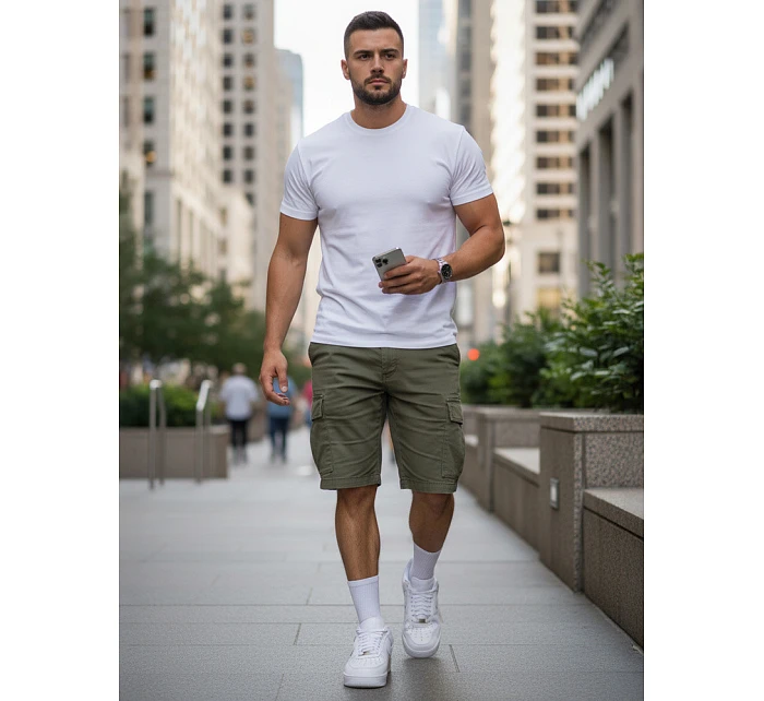 Pánské klasické bílé tričko FashionStreet RX5674