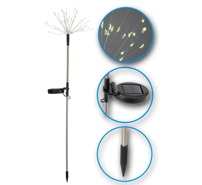 SOLÁRNÍ LUCERNA DMYCHADLO STROM OHŇOSTROJE 80CM 90 VEDL