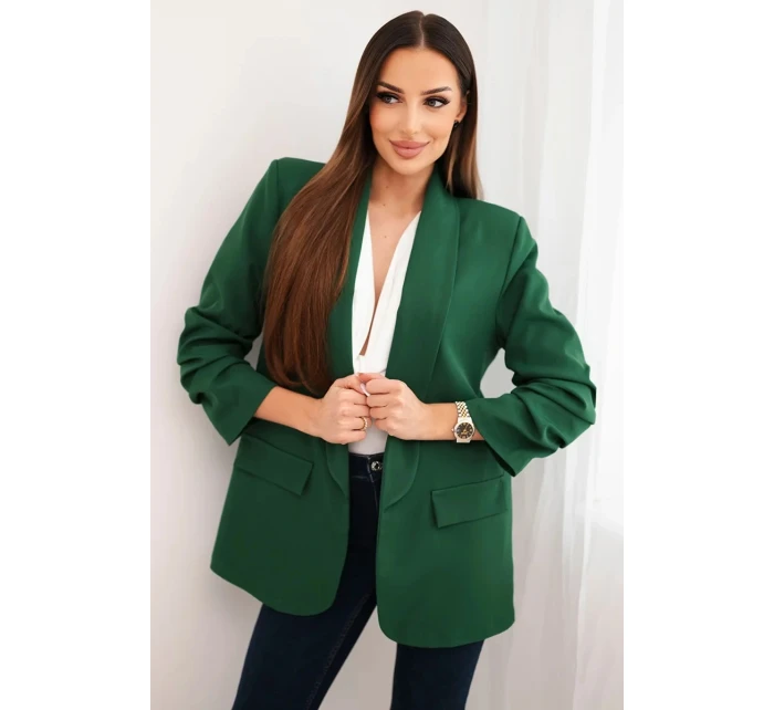 Sako s klopami elegantní zelené