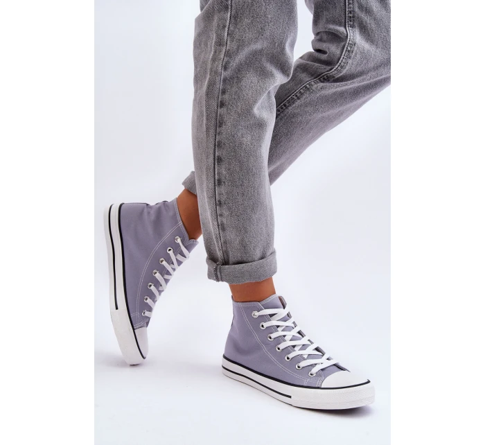 Dámské klasické vysoké tenisky šedé Remos